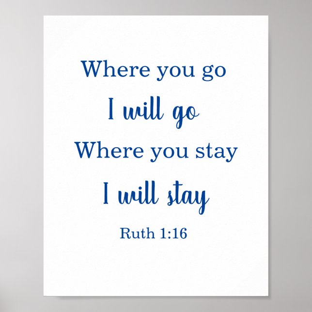 Wedding Bible Ruth Poster (Front)