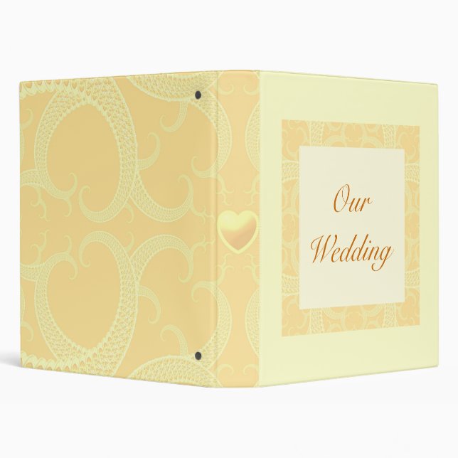 Wedding Binder - Cream Ivory Gold Pattern (Background)
