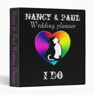 Wedding binder with cats...
