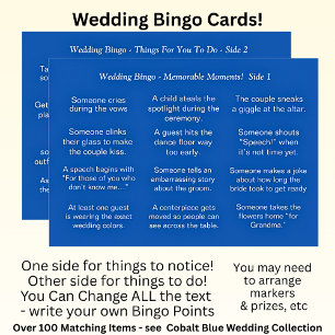 Wedding BINGO! Game for Guests Card
