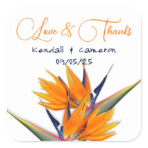 Wedding Bird of Paradise Flowers Thank You