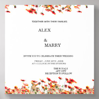 Wedding Birthday Baby Shower INVITATION CARD Acrylic Photo Tile