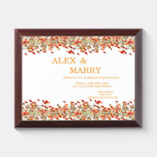 Wedding Birthday Baby Shower INVITATION CARD Award Plaque