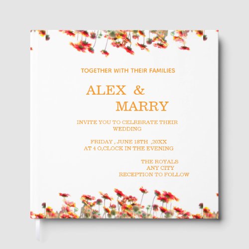 Wedding Birthday Baby Shower INVITATION CARD Foil Guest Book