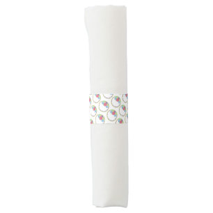 Wedding Birthday Bridal Shower Floral Round Cake Napkin Bands