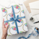 Wedding Birthday Cake Floral Pastel Icing Rose Wrapping Paper<br><div class="desc">Wrapping paper features an original marker illustration of a round frosted cake topped with pastel-colored icing roses. Perfect for birthdays, weddings, anniversaries, and engagements. Matching ribbon available! This design is also available on other products. Don't see what you're looking for? Need help with customization? Contact Rebecca to have something designed...</div>