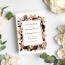 Wedding Black & Gold Floral Save The Date Card