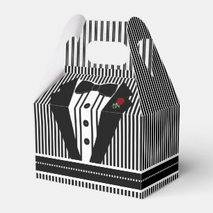 Wedding Black Tuxedo With Bow Tie Favor Boxes