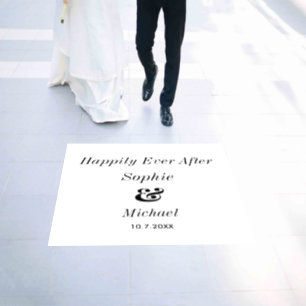 Wedding Black White Bride Groom Floor Decals