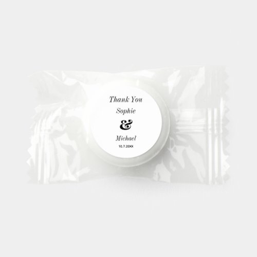 Wedding Black White Classic Life Saver Mints