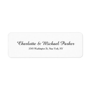 Wedding Black White Creative Brush Script Family Label