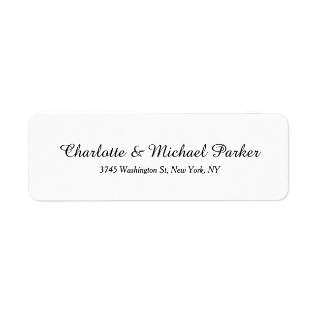 Wedding Black White Creative Brush Script Family Label (Front)