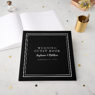 Wedding Black & White Elegant Guest Book