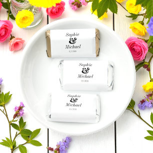 Wedding Black White Monogram Hershey's Miniatures