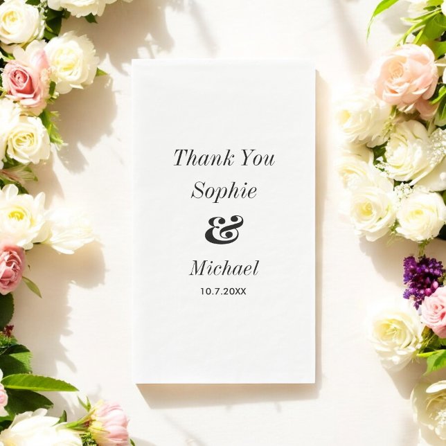Wedding Black White  Paper Guest Towels (Creator Uploaded)