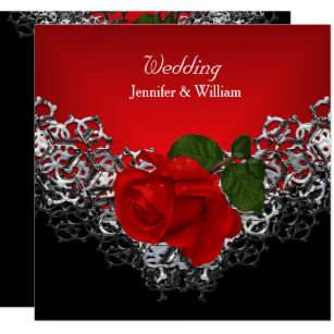 Wedding Invitations Black White And Red Hamle Rsd7 Org