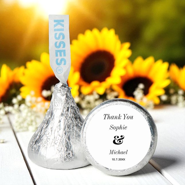 Wedding Black White Thank You   Hershey®'s Kisses® (Creator Uploaded)
