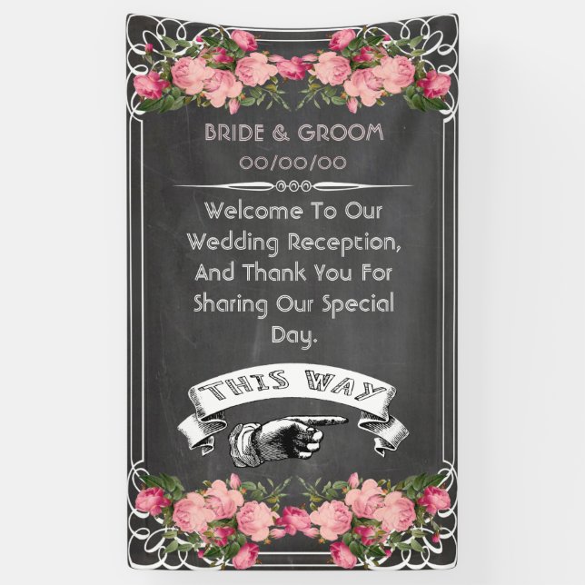 wedding blackboard banner (Vertical)