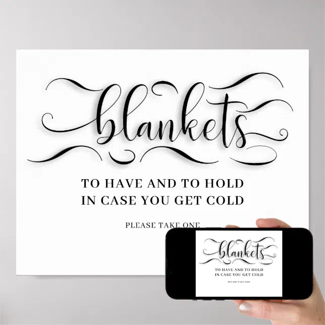 Wedding Blankets Sign Zazzle
