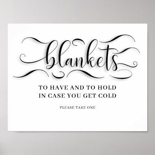 Wedding Blankets Sign
