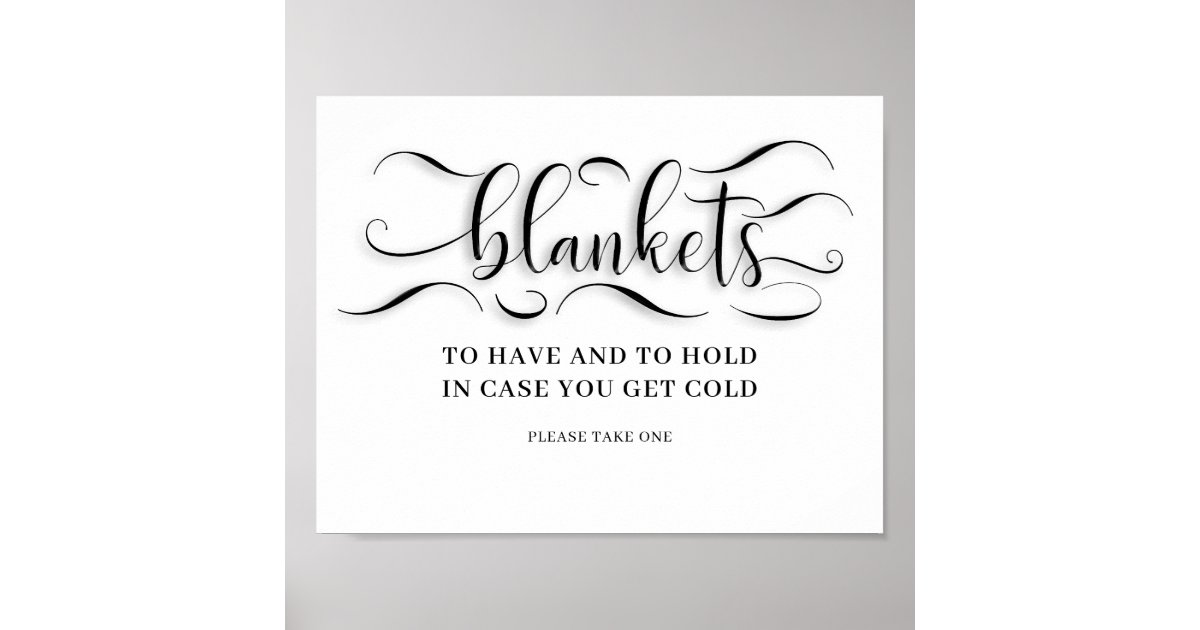 Wedding Blankets Sign Zazzle