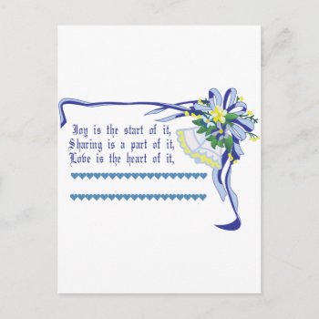 Wedding Blessing Postcard by Grandslam_Designs at Zazzle