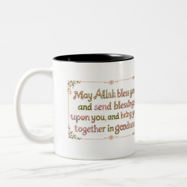 Wedding Blessing  Two-Tone Coffee Mug (Left)