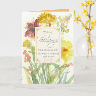 Wedding Blessings Congratulations Ephesians Bible Card