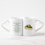 Wedding Blessings on Nesting Mugs for Newlyweds<br><div class="desc">A great gift for the new bride and groom,  these nesting mugs feature an old Scottish wedding blessing--in Gaelic on one mug and English on the other--with intertwined wedding rings.</div>
