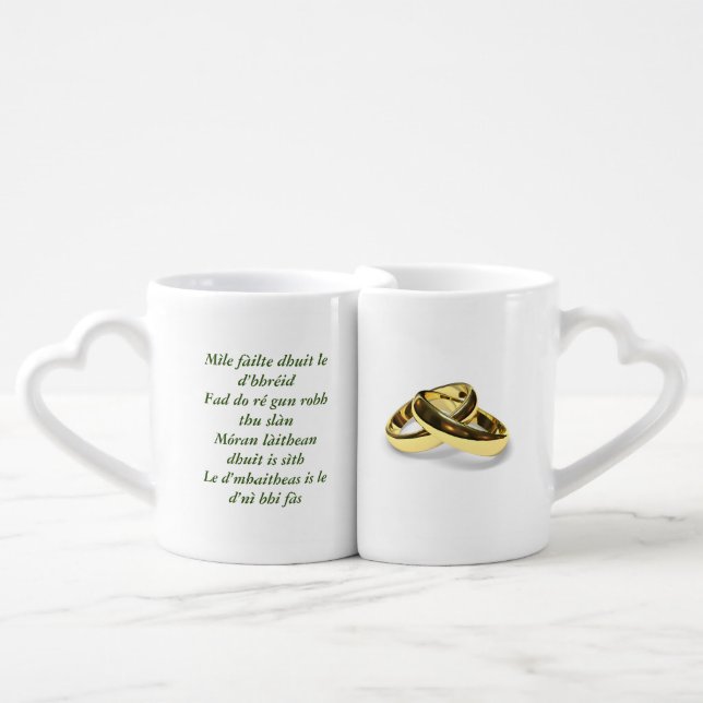 Wedding Blessings on Nesting Mugs for Newlyweds (Front Nesting)