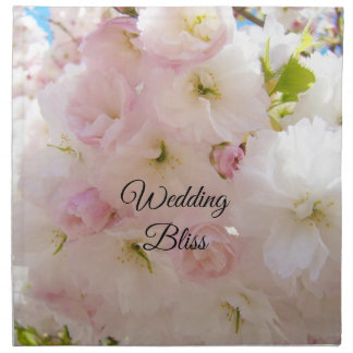 Wedding Bliss Cloth Napkins Pastel Spring Flowers