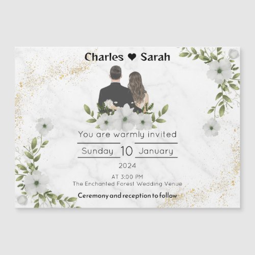 Wedding Blooms Invitation A Floral Fairytale Magnetic Invitation