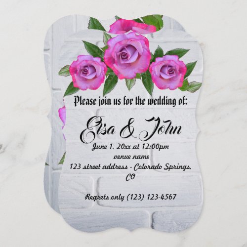 Wedding Blossoms Rose Romantic Destinys Destiny Invitation