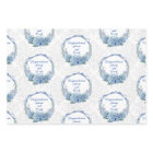 Wedding Blue Hydrangeas Personalize Names Damask 3