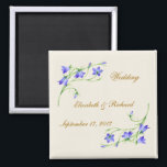 Wedding. Bluebell flowers Magnet<br><div class="desc">Stylized bluebell flowers in a soft light. Fully customizable. You can rearrange position and size of some images . Also you can change font,  color,  size or put your own message.</div>