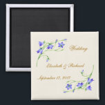 Wedding. Bluebell flowers Magnet<br><div class="desc">Stylized bluebell flowers in a soft light. Fully customizable. You can rearrange position and size of some images . Also you can change font,  color,  size or put your own message.</div>