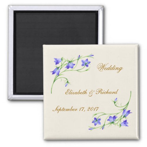 Wedding Bluebell flowers Magnet