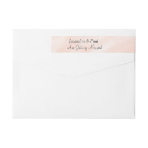 Wedding Blush Gray Watercolor Wrap Around Label