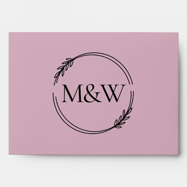 Wedding Blush Pink Invitation Color Palette Envelope