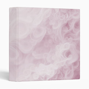 Wedding Blush Pink Swirl Abstract 3 Ring Binder