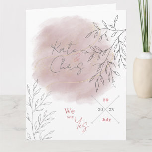Wedding Blush Romantic Card