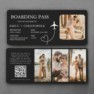 Wedding Boarding Pass QR Code Ticket