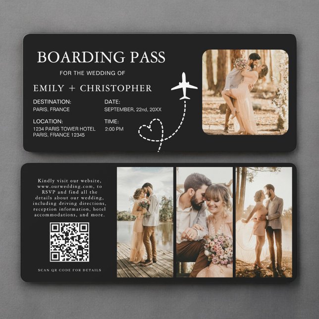 Wedding Boarding Pass QR Code Ticket (Creator Uploaded)
