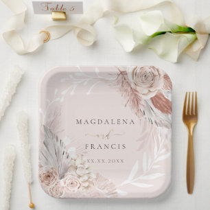 wedding boho paper plates