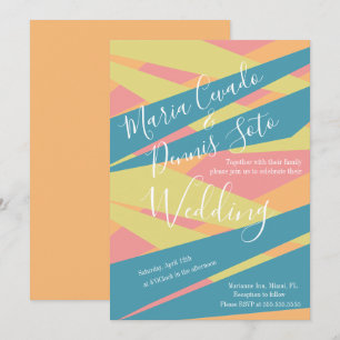 Wedding Bold Abstract Typography  Invitation