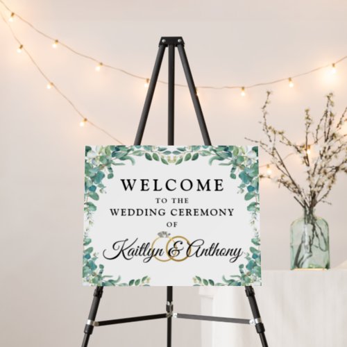 Wedding Botanical Eucalyptus Welcome Sign