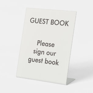 Wedding Botanical Vintage Elegant Guest Message Pedestal Sign