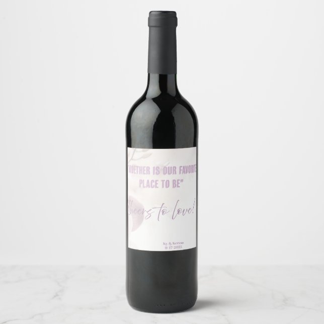 Wedding Bottle Label (Front)