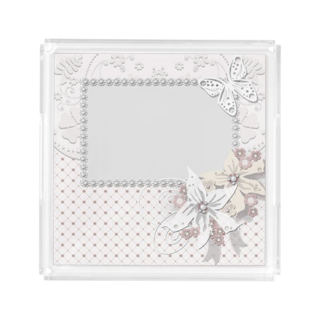 Wedding bouquet acrylic tray (Front)