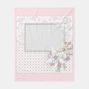 Wedding bouquet fleece blanket